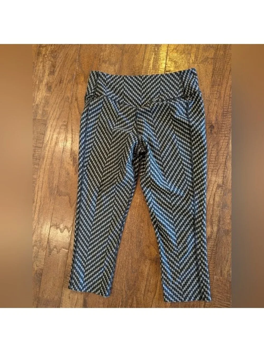Nike Dri Fit Women's Black and Gray Checkered Leggings Size M